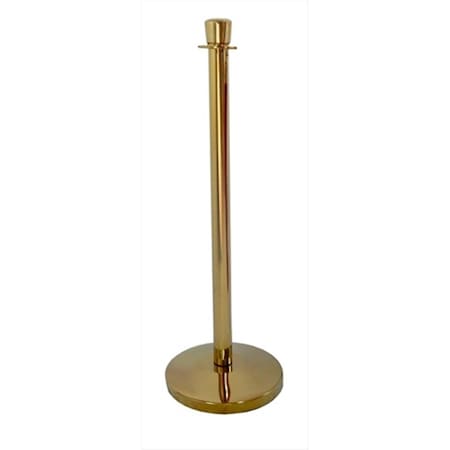 Vic Crowd Control VIP Crowd Control  12 in. Domed Base Taper Gold Post with Taper Post Ring 1617