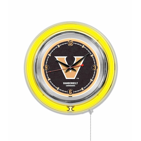 Holland Bar Stool Co Vanderbilt University Double Neon 15" Clock Clk15Vander