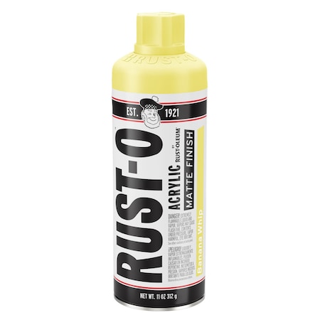 Rust-Oleum Rust-O Artist Spray Paint, Banana Whip, Matte, 11 Oz 392208