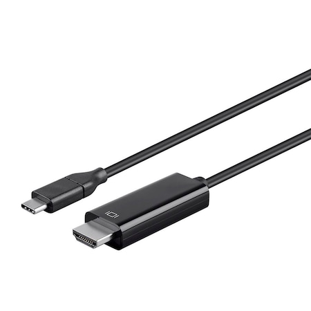 Monoprice USB Type C to HDMI 3.1 Cable - 5Gbps_ 4K at 30Hz_ Black_ 9ft 24442