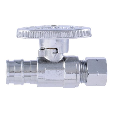 Sharkbite Ball Valve, 1/2 x 3/8 in Connection, Compression, 125 psi Pressure, Brass Body UAB23057LFA
