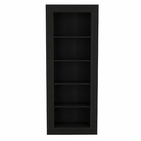 Homeroots Black Five Tier Bookcase 403760