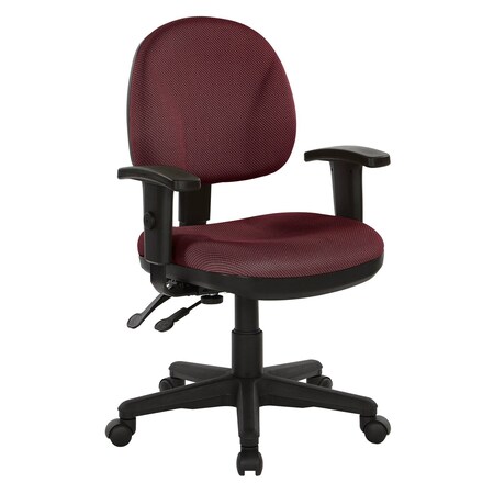 Office Star Products Ergonomic Fabric Sculptured Ergonomic Managers Chair, Wine 8180-298