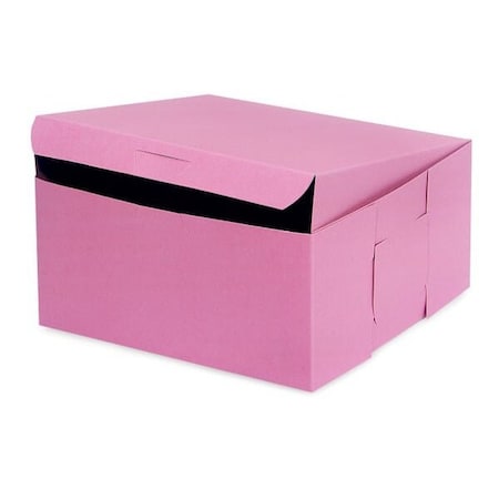 Nashville Wraps 8x8x4 Pink Bakery Cake Boxes, 1-piece Lock Corner, 200PK BBPK884