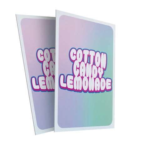 Signmission Cotton Candy Lemonade, Plastic Signs Only 24 Inch x 36 Inch, Corrugated Plastic, 2PK CSB-2436-2PACK-30365