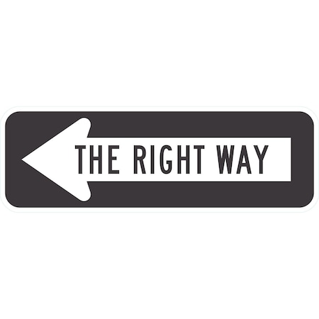 Lyle <--- The Right Way, 24x8, Non-Reflective, White G-14532-NA_24x8