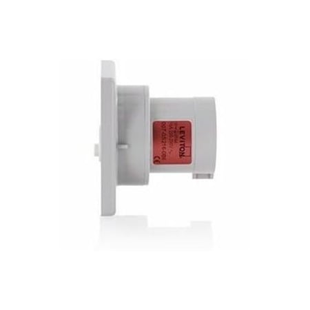 Leviton Pin & Sleeve Inlet, 32 A, 380/415V AC, 2 Pole, Red S232-B9