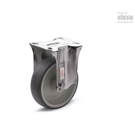 Elesa 452663 Castors stain steel bracket Thermoplastic rubber coating, Fixed plate bracket, without 452663