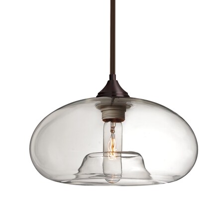 Besa Lighting Bana Cord Pendant, Clear, Bronze Finish, 1x60W Incandescent 1TT-BANACL-BR