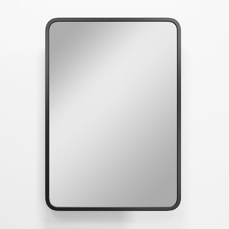 Homeroots 28" Black Metal Framed Mirror Set 565338
