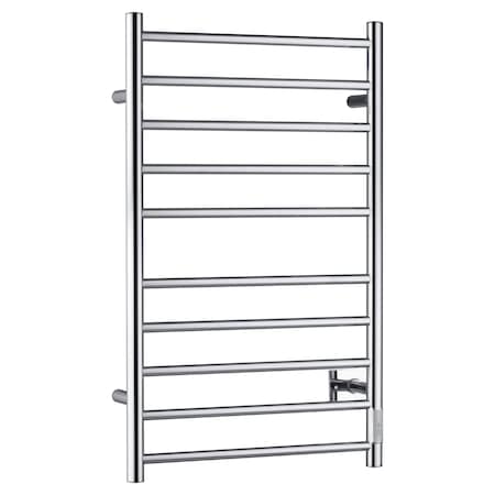 Anzzi Crete 10-Bar Stainless Steel Wall Mounted Towel Warmer Rack with Polished Chrome Finish TW-WM104CH