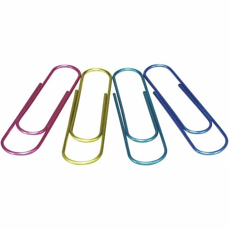Baumgartens Jumbo Metallic Paper Clip, 4" Length, Assorted, 1 Each 26740