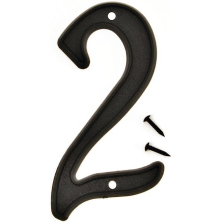 Hy-Ko Number House 2 Plastic 4In Blk PN-29/2