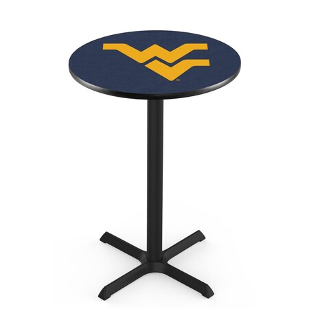 Holland Bar Stool Co 36" Blk Wrinkle West Virginia Pub Table, 36" dia. Top L211B3636WestVA