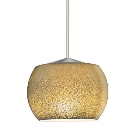 Besa Lighting Keno Cord Pendant, Gold Sand, Satin Nickel Finish, 1x3W LED 1XT-KENOGD-LED-SN