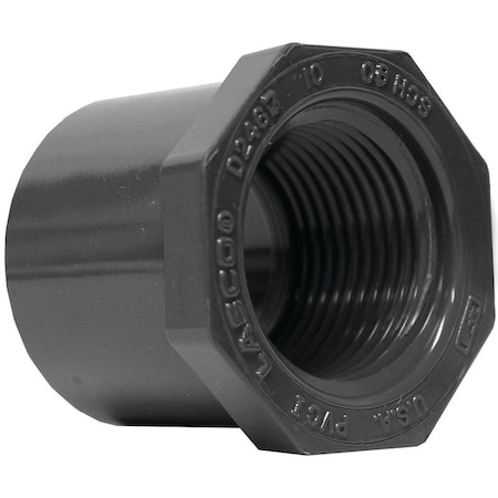 Genova LASCO 838249BC Reducing Bushing, 1 in, Spigot x Female, PVC, SCH 80 Schedule 838249-BC
