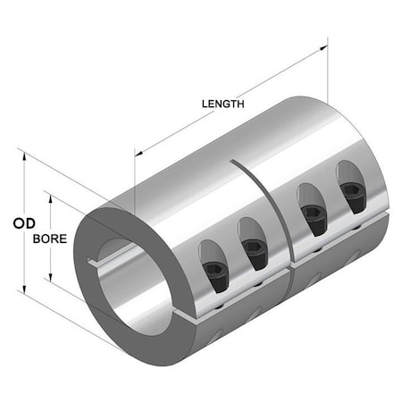 Climax Metal Products Set Screw Coupling GMSCC-15-15-S