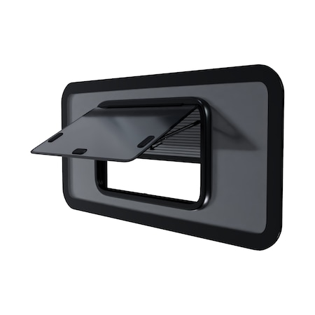 Brixwell 880mmx460mm Universal Van Awning Bunk Pop Up Glass Window With Accordion Fly Screen Privacy Tinted BAWS002