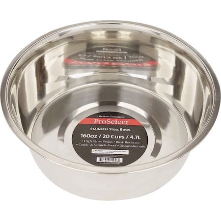 Boss Pet ProSelect 160 Oz. Heavy Stainless Steel Mirror Finish Dog Bowl ZW150 98