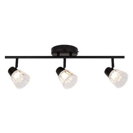 Vaxcel Dalton 3-Adjustable Head Black LED Ceiling Track Light Fixture Semi Flush Mount C0320