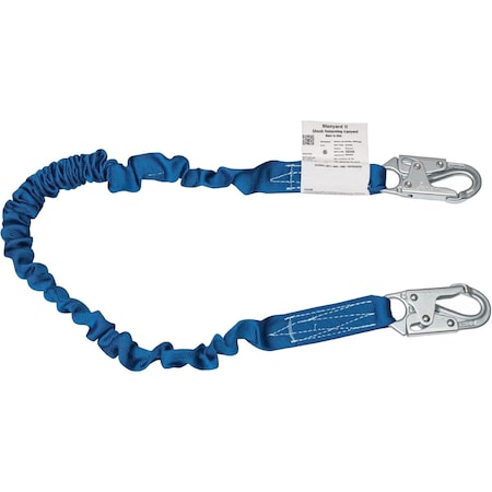 Miller Single Leg Kevlar Strtechable Shock-Absorbing Lanyard with Locking Snap Hooks 216MK-Z7/6FTBK