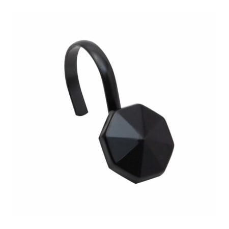 Moda At Home Enterprises Ltd BLK SHWR Hooks, 12PK 305914-BLK