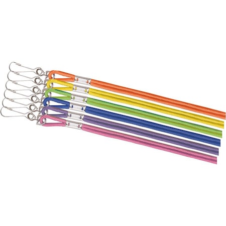 Champion Sports Assorted Neon Nylon Lanyards, Assorted Colors, PK36 127ASST