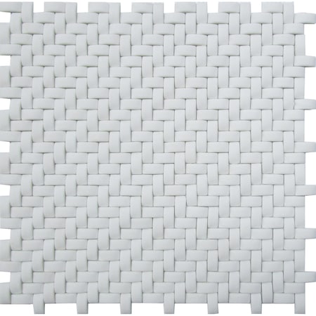 Apollo Tile Chiffon White 11.7 in x 11.8 in Recycled Glass Matte Wall Mosaic Tile 4.79 sqft/case, 5PK APLVRE8807A