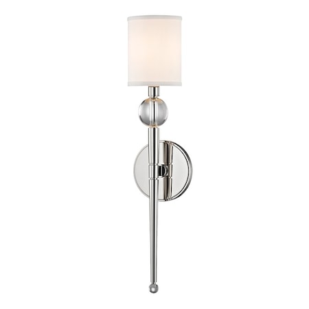 Hudson Valley Lighting Rockland 1 Light Wall Sconce 4.75 In. Polished Nickel 8421-PN