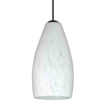 Besa Lighting Besa Karli Pendant, Carrera, Black Finish, 1x 5W LED 1XT-719819-LED-BK