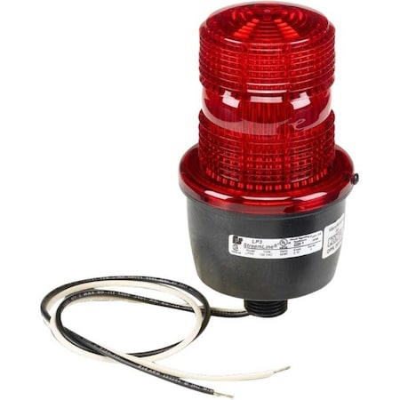 Federal Signal Low Profile Warning Light, Strobe, Red, LP3M-120R