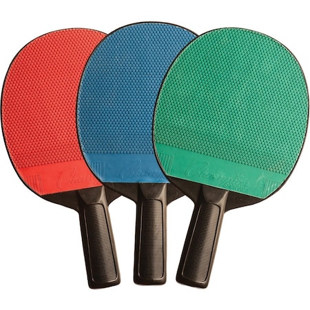 Champion Sports Plastic Rubber Face Table Tennis Paddle, PK6 PN4