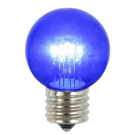Vividlighting 0.9W Blue Glass G50 Transparent LED Replacement Bulb, 5PK VI832341