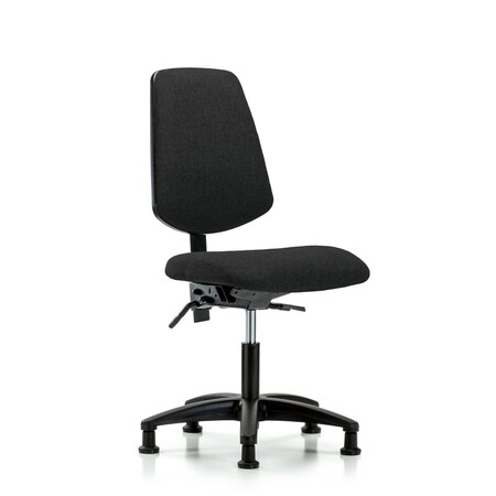 Blue Ridge Ergonomics Desk Chair Fab Desk Chair, Med, Bk, Tilt Glides, Blk, No Arms, 19" to 24" Height, Fabric, Black BR-FDHCH-MB-RG-T1-A0-RG-F42