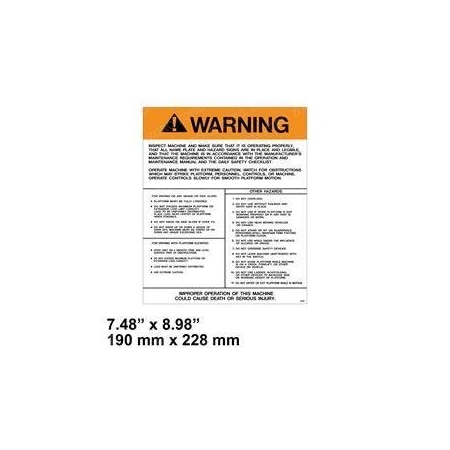 Mec REPLACEMENT DECAL, CAUTION MEC7527