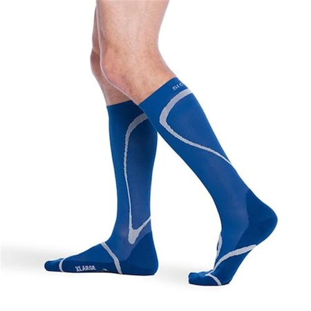 Sigvaris 20-30mmHg Knee High Compression Sock- Large And Long- Blue 412CLL50