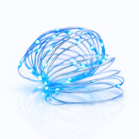 Elegani 100 LED Silver Copper Fairy String Lights - 33ft Plug-In with 4 in. Spacing, Flexible Wire, Indoor PH-600106