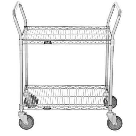 Zoro Select Utility Cart, Cap 400 Lb, 36x18, 2 Shelves UC2-1836LZ