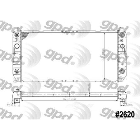 Global Parts Distributors Radiator 2620C