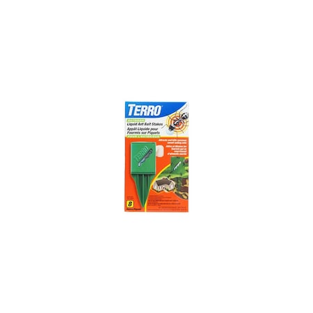 Terro Ant Bait Stake, Liquid, Sweet, 2 fl-oz Pack Green, 8PK T1812
