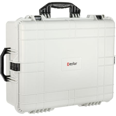 Eylar Extra Large 24 Inch Hard Camera and Gear Case Waterproof with Foam White SA00041-WHI