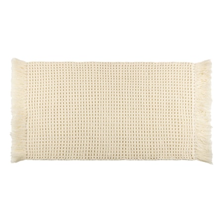 Lavish Home 2-Piece Waffle Bath Mat Set for Boho Bathroom Decor Non Slip Rugs for Shower, Tub, or Vanity ST-BATH3-IVY