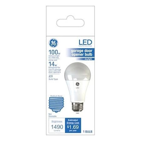 Ge LED Bulb, General Purpose, A19 Lamp, 100 W Equivalent, Medium Lamp Base, Frosted, Daylight Light 93116046