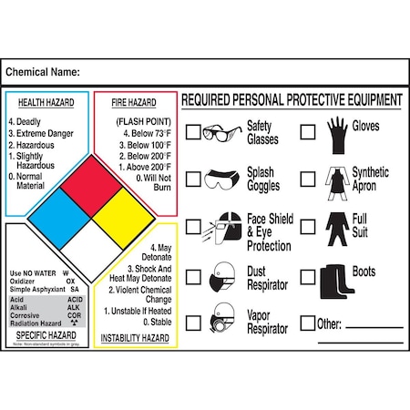 Accuform SAFETY LABEL NFPA PROTECTIVE LZN113