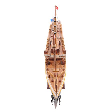 Homeroots 10" Black and Red Solid Wood Hand Painted 1912 RMS Titanic Small Model Boat 401882