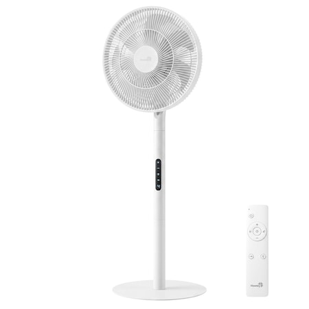 Edendirect 12 in. 4 fan speeds Pedestal Fan in White with remote control and quiet operation ZRHWC-FS1