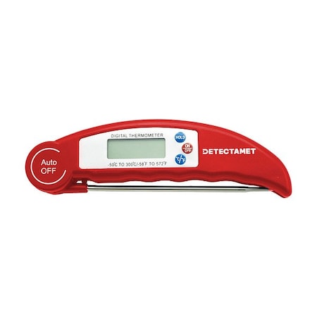 Detectamet Metal Detectable Digital Thermometer, 6 1/8 In L, Red 110-P03