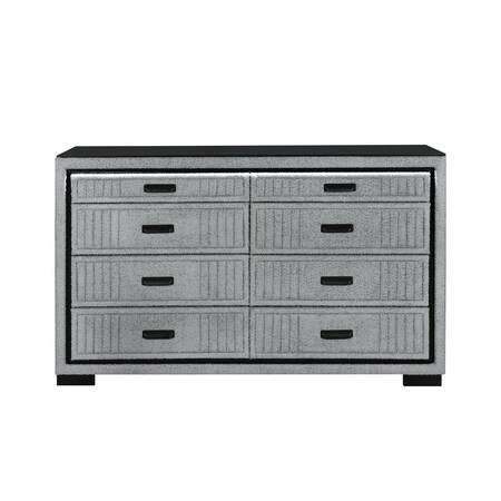 Global Furniture Usa Contemporary Isabella Grey Dresser With Led ISABELLA-GREY-DR W/ LED