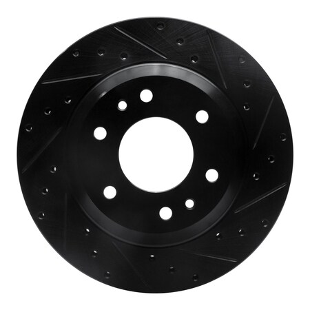 Dynamic Friction Co DFC Brake Rotor - Drilled and Slotted - Black 633-48044R