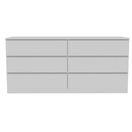 Homeroots 61" White Six Drawer Double Dresser 544000